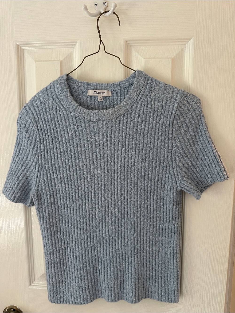 Madewell Short Sleeve Sweater top size small blue